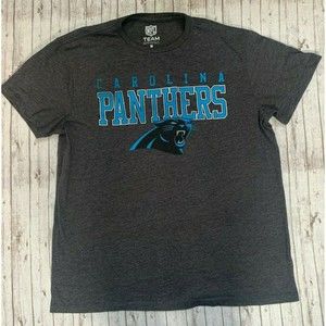 Carolina Panthers NFL Team Apparel Dark Grey Blue Size Medium M T Shirt